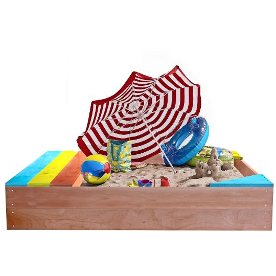 Children's Wooden Sandbox, Sandpit ,Kids Wood Playset Outdoor Backyard