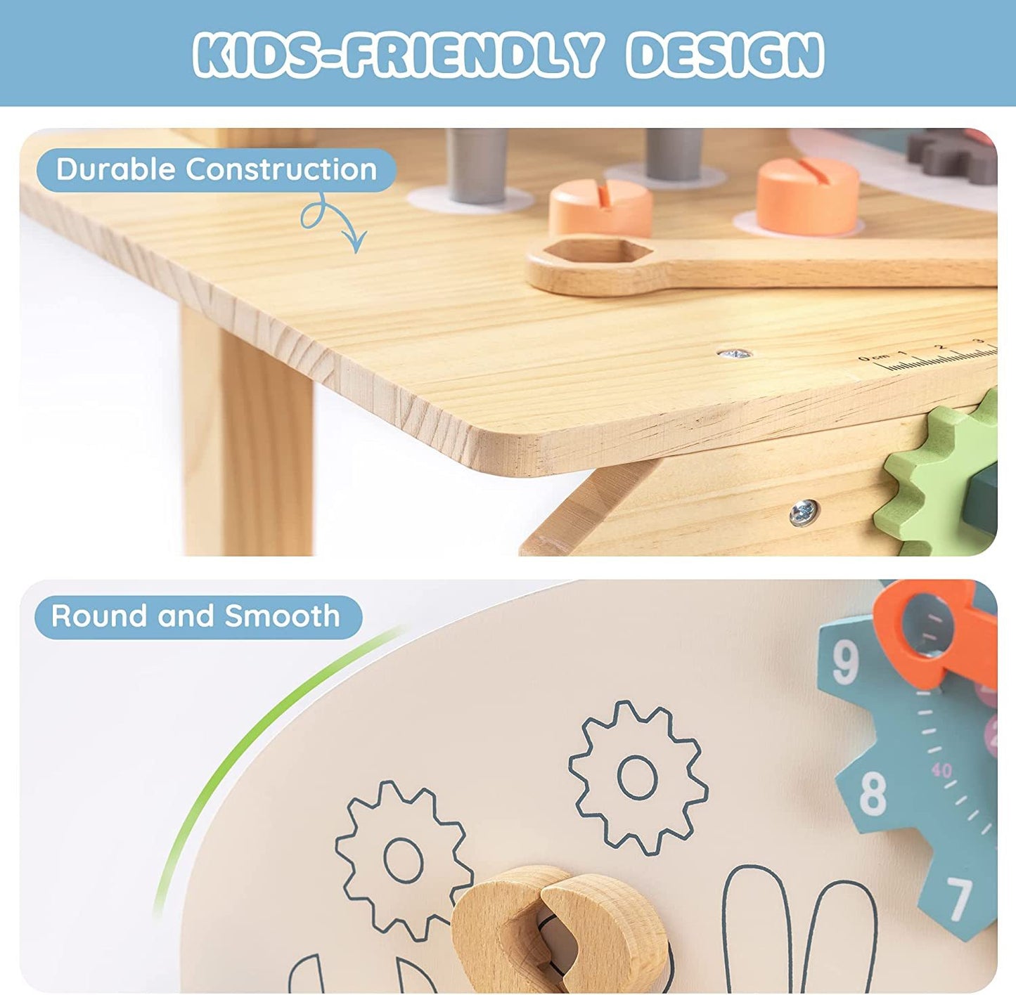 ROBOTIME Workbench Play Set Toddlers Kids