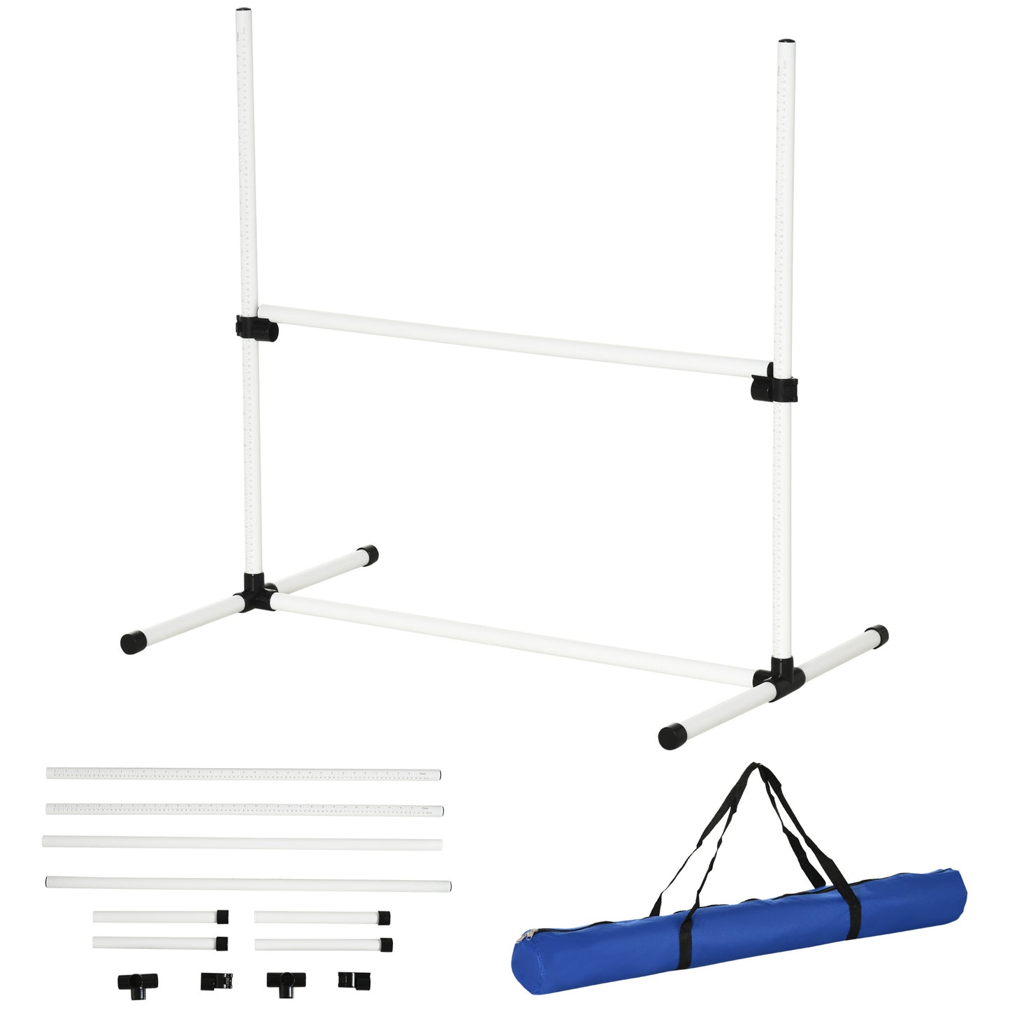 4-piece Dog Agility Training Equipment With Height-adjustable Jumping Poles