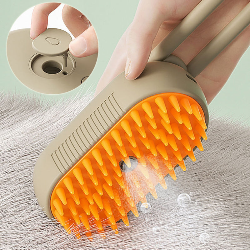 Pet Steam Brush Grooming