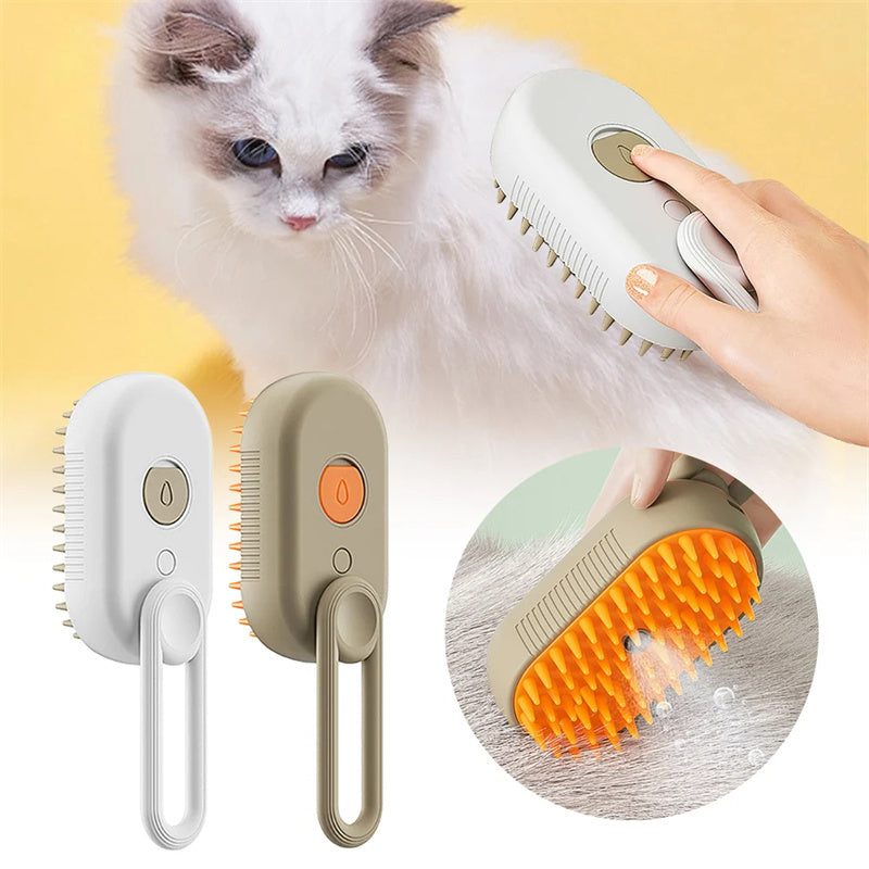 Pet Steam Brush Grooming