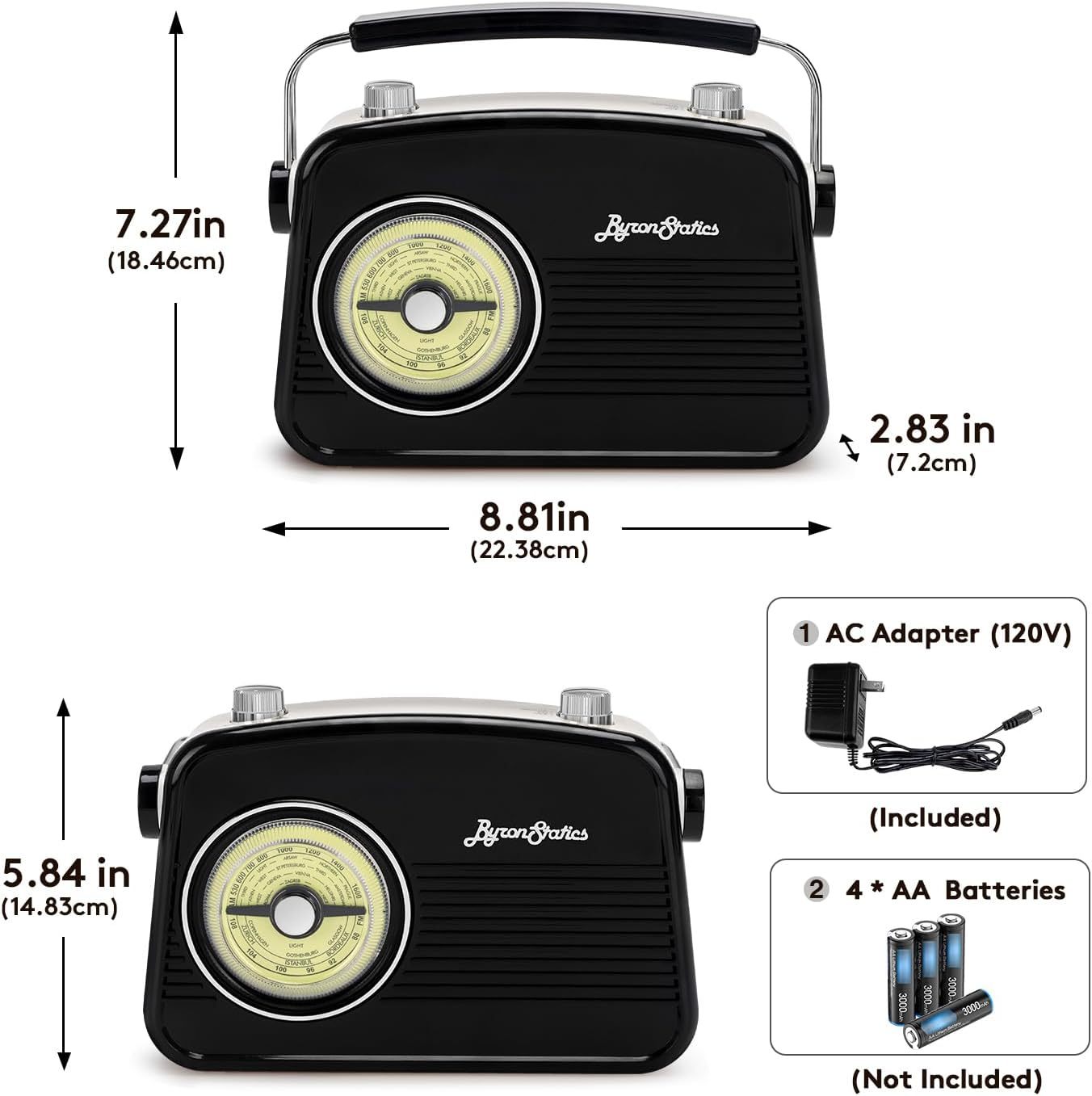 Black AM FM Radio